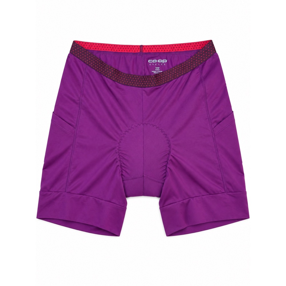 Co-op Cycles Womens Padded Cycling Liner Shorts Purple Large 17-W-17588-S17
